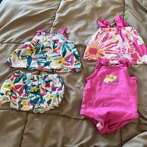 Size three purple floral girls outfits